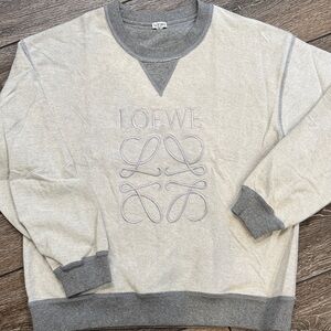 Authentic Loewe Light Gray Crewneck Sweater